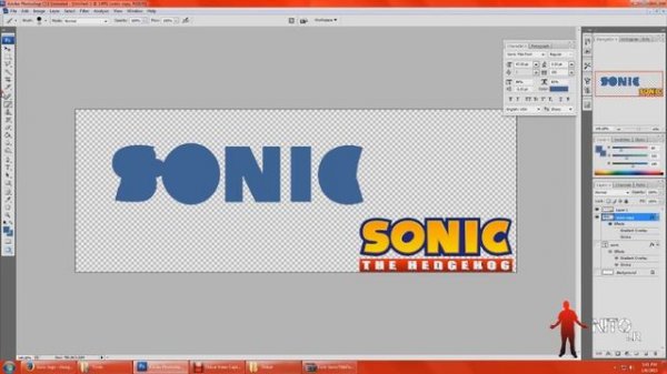 Photoshop Video Game Font Tutorial : Sonic Style