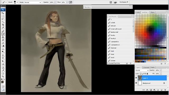 James Kei Clothed Figure Painting - Adobe Photoshop смотреть онлайн