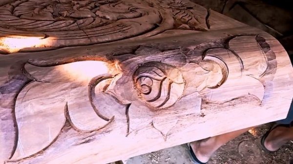wood carving tutorial. wood carving a flower