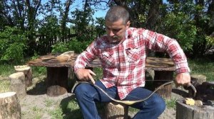 Важный этап в изготовлении лука.