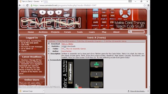 Put Games on Your TI-84 Plus CE (2016 Update) смотреть онлайн