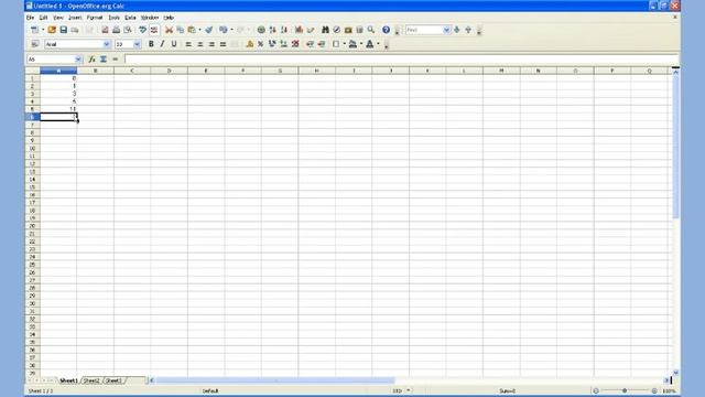 Open Office - Spreadsheet - AutoSum смотреть онлайн