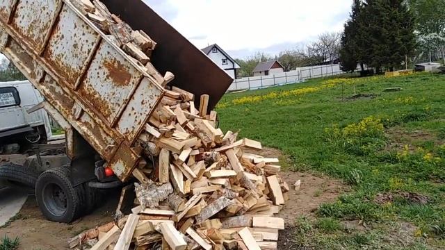 Завозим Дрова колотые Березовые 3 кубометра май 2019 смотреть онлайн