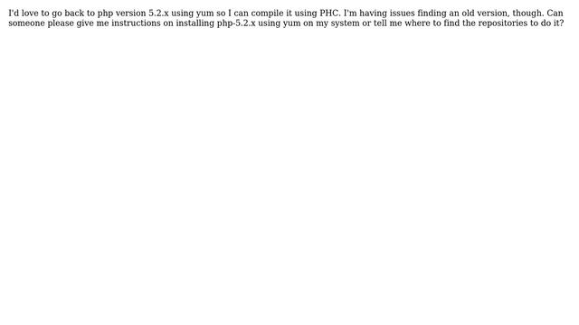 Installing php-5.2.14 using yum смотреть онлайн