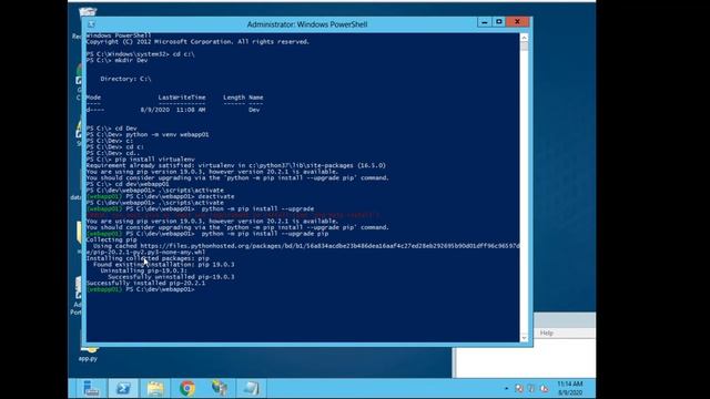 Flask Setup in Window Server Environment смотреть онлайн