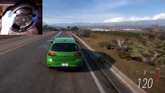 Volkswagen Golf R long road Forza Horizon 5 Thrustmaster T150 gameplay смотреть онлайн