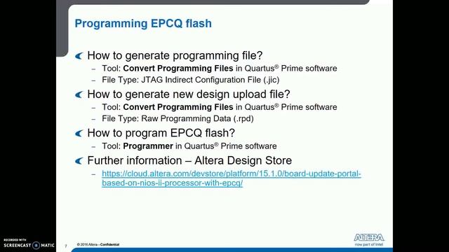Cyclone V Nios II Remote System Upgrade With EPCQ