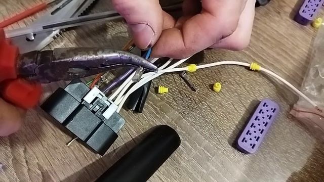 Как собрать 12 пиновый разъем ваз 16кл проводка для форсунок ГБО без пайки и скруток или для фаркоп смотреть онлайн