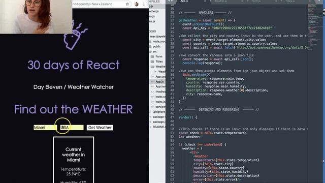 30 Days of React - Day Eleven - "Weather" app - with openweathermap API смотреть онлайн