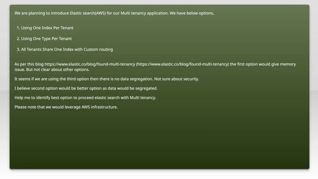 Multi tenancy in Elastic Search смотреть онлайн