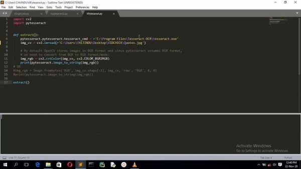 How to extract text from image using Pytesseract in python.