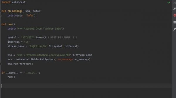 ? Binance API + Python | Websocket на websocket-client без binance-connector