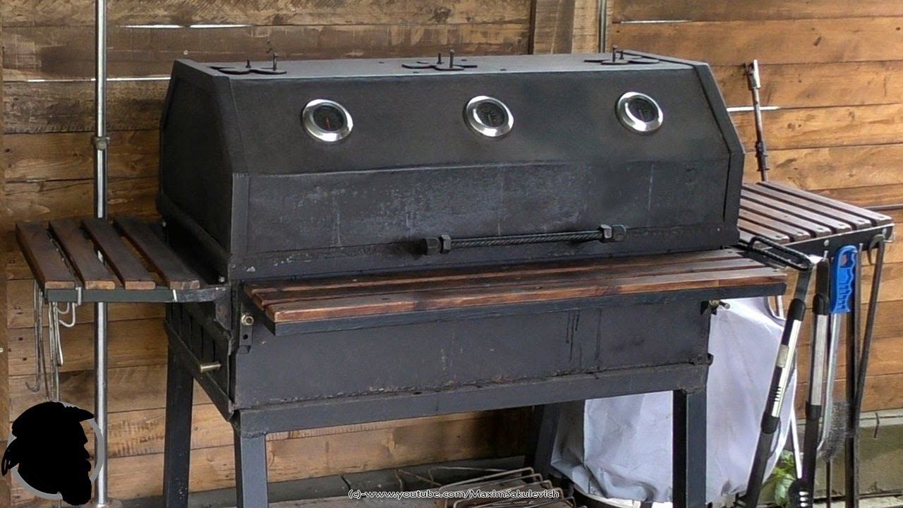 ОБЗОР МОЕГО самодельного МЕГА-МАНГАЛА, -ГРИЛЯ, С ПЕЧКОЙ ДЛЯ КАЗАНА ИЛИ КОПТИЛЬНИ И КУЧЕЙ НАВОРОТОВ смотреть онлайн