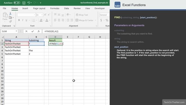 How to use the FIND function in Excel смотреть онлайн