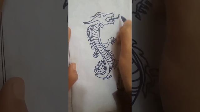 @HashmiArt001 / how to draw a dragon tattoo easy please support me смотреть онлайн