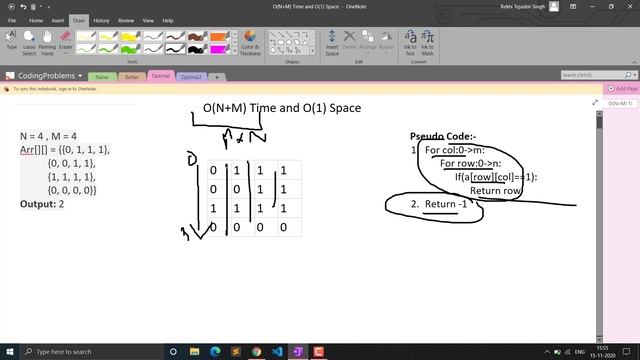 Row with max 1's | Naive-Better-Best Approach | Matrix | Interview Question смотреть онлайн
