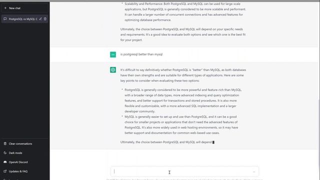 postgresql vs MySQL which does ChatGPT choose? смотреть онлайн