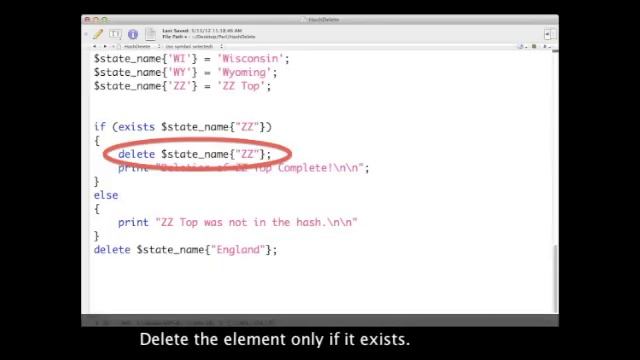 Perl - Deleting hash elements смотреть онлайн