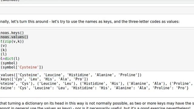 Inverting a Python dictionary with zip(): swapping keys and values смотреть онлайн