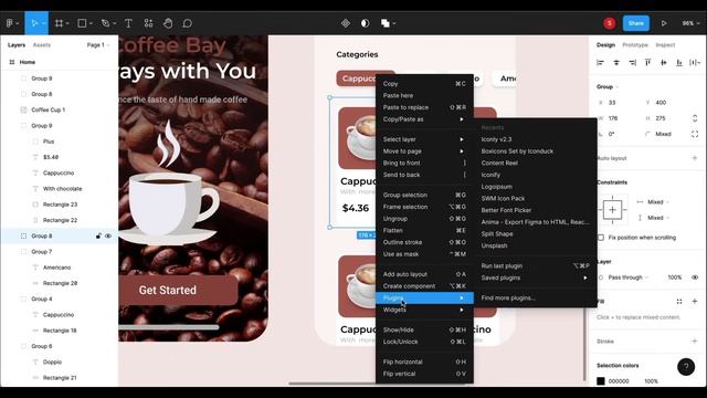 Coffee Shop Mobile App Design On Figma - Speed Art смотреть онлайн