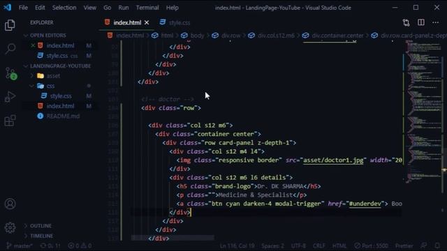 How To Build Landing Page With HTML, CSS & Materialize CSS - Build Landing Page For Medical Shop смотреть онлайн