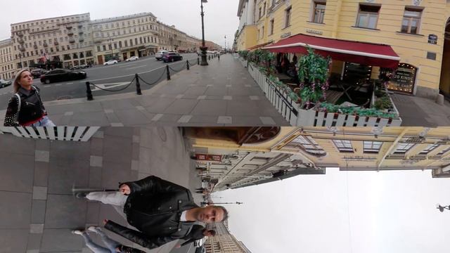 Прогулка по Невскому проспекту Часть 1 снятая на камеру 360 градусов. смотреть онлайн