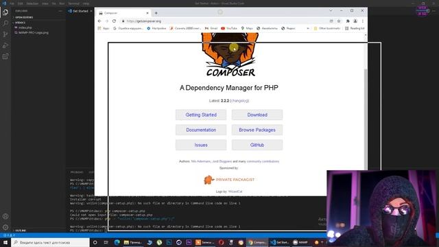 Установка и настройка фреймворка Laravel(Урок 2) смотреть онлайн