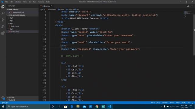 Html Ultimate Course Ep4 - br & hr tags text tags смотреть онлайн