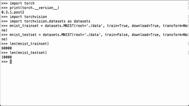 Examine MNIST Dataset from PyTorch Torchvision - PyTorch Tutorial смотреть онлайн