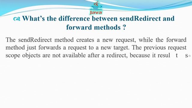 What’s the difference between sendRedirect and forward methods |JAVA INTERVIEW QUESTIONS AND ANSWER смотреть онлайн