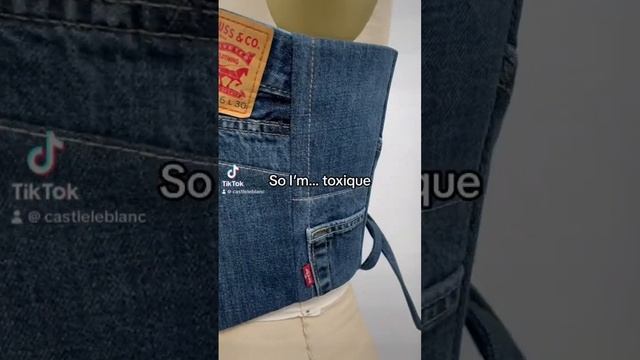 Upcycled Denim to Patchwork Corset | Small Fashion Brand смотреть онлайн