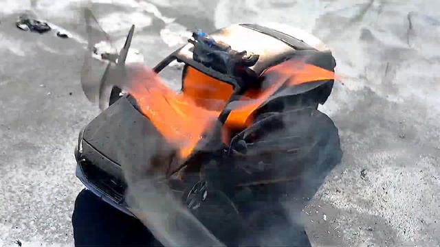 Burning My POLICE CAR | The Car is on FIRE! Toy Car BURNOUT смотреть онлайн