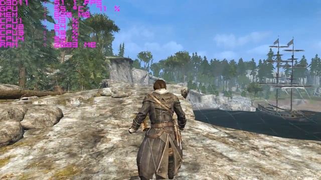 Assassin's Creed Rogue vs HD 7750 2GB & Athlon x4 640 (MSI Afterburner) смотреть онлайн