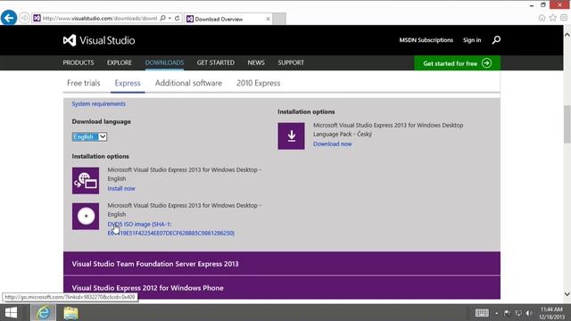 C# Tutorial: 2 - Installing Visual Studio Express 2013 for Windows Desktop смотреть онлайн