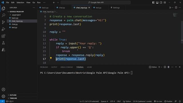 AI Chatbot in Terminal with Google PaLM 2 (Bard API) | Google Generative AI смотреть онлайн