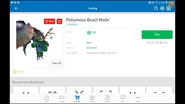 Poisonous Beast Mode FOR 10 ROBUX смотреть онлайн