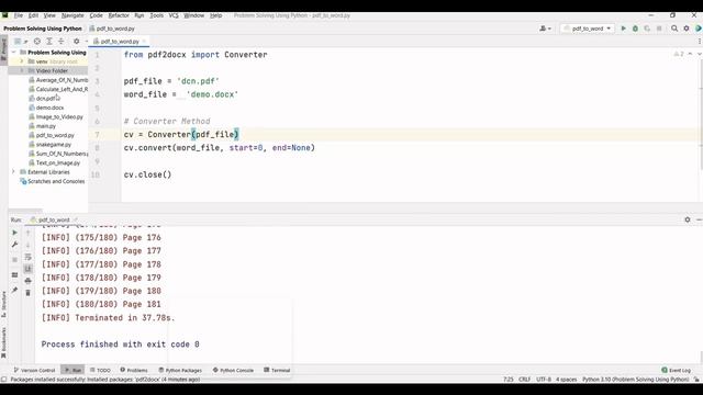 Pdf to Word Converter in a Single Line Of Code Using Python смотреть онлайн