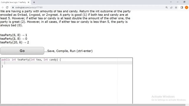 Coding bat Java Logic-1 (teaparty) || Basic boolean logic puzzles -- if else && || !. смотреть онлайн