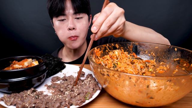 SUB) 비빔밥, 불고기, 청국장 집밥 리얼사운드 먹방_Bibimbap, Bulgogi, Cheonggukjang Realsound смотреть онлайн