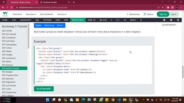 11. Bootstrap Group Button | Bootstrap | CSS Framework | @amimasudbd смотреть онлайн