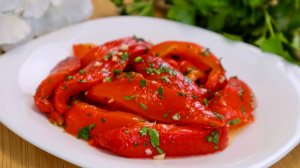 Очень вкусная закуска из перца. Маринованный перец быстрого приготовления.mp4