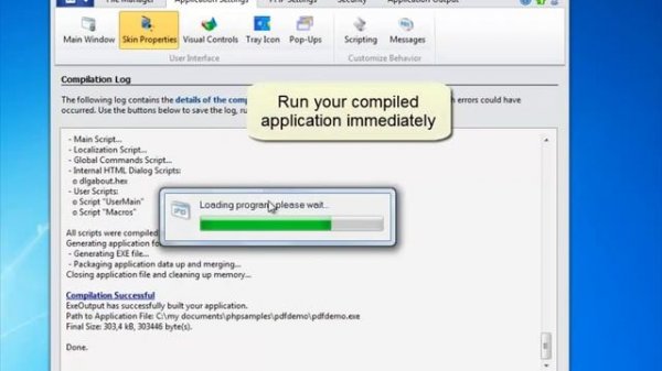 PHP to EXE Compiler: ExeOutput for PHP Demo