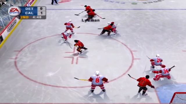 NHL 06 Gameplay Calgary Flames vs Detroit Red Wings смотреть онлайн