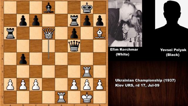 Efim Korchmar vs Yevsei Polyak - Ukrainian Championship (1937) смотреть онлайн