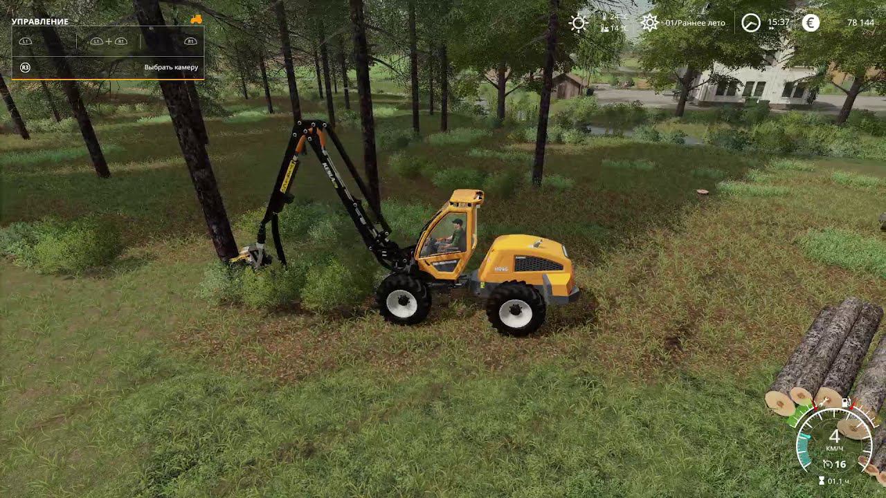 (PS4 Pro) FS19 Oberkrebach #66 Project Bio Пилим лес. смотреть онлайн