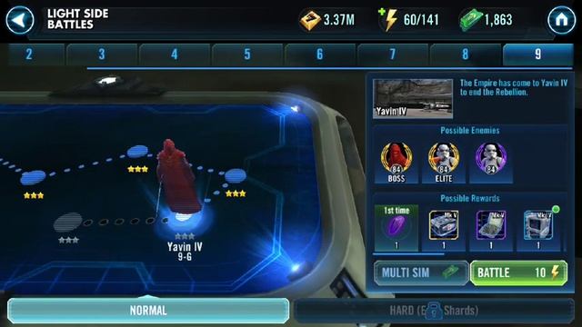 Light Side Battles Level 9 Normal Nodes 5-8. Star Wars Galaxy of Heroes смотреть онлайн