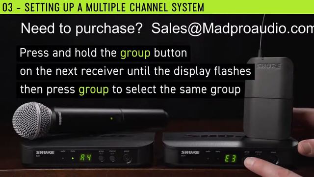 Shure BLX How To Set Up Channels, Frequencies Or Multiple Mics. Blx24 Blx288 Shure Wireless Mics