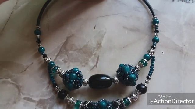 Зимние украшения. Переделка из янтаря и жемчуга. смотреть онлайн