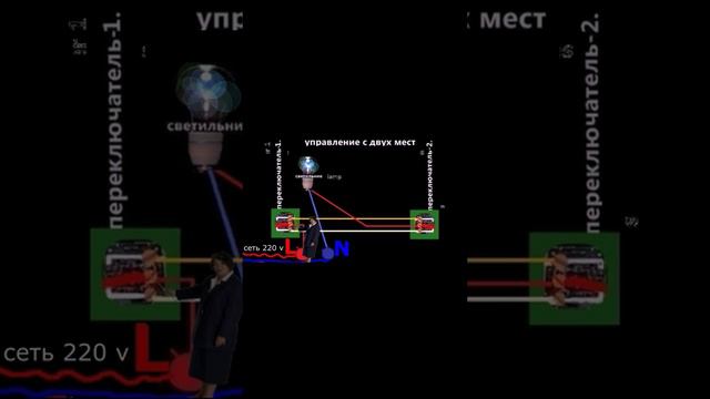 ⚡Электрика.Включение.Отключение светильника с 2х мест . смотреть онлайн