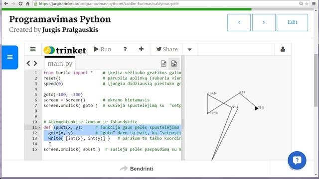 Python vėžliuko grafika: interaktyvus piešimas pele (onclick) смотреть онлайн